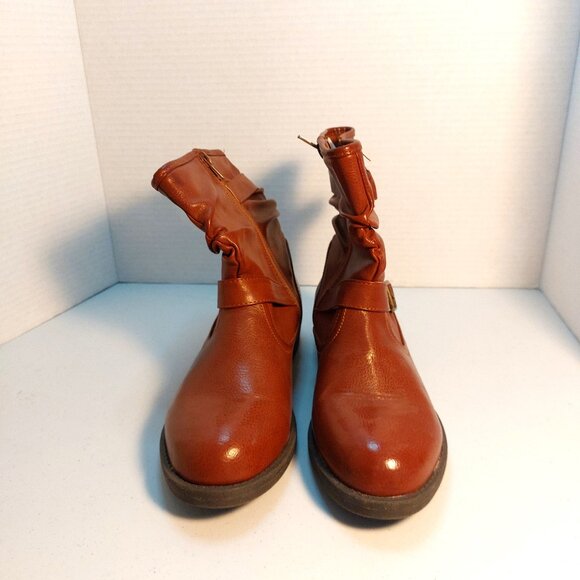 Ladies Brown Ankle Boots size 8 zip up - Picture 2 of 9